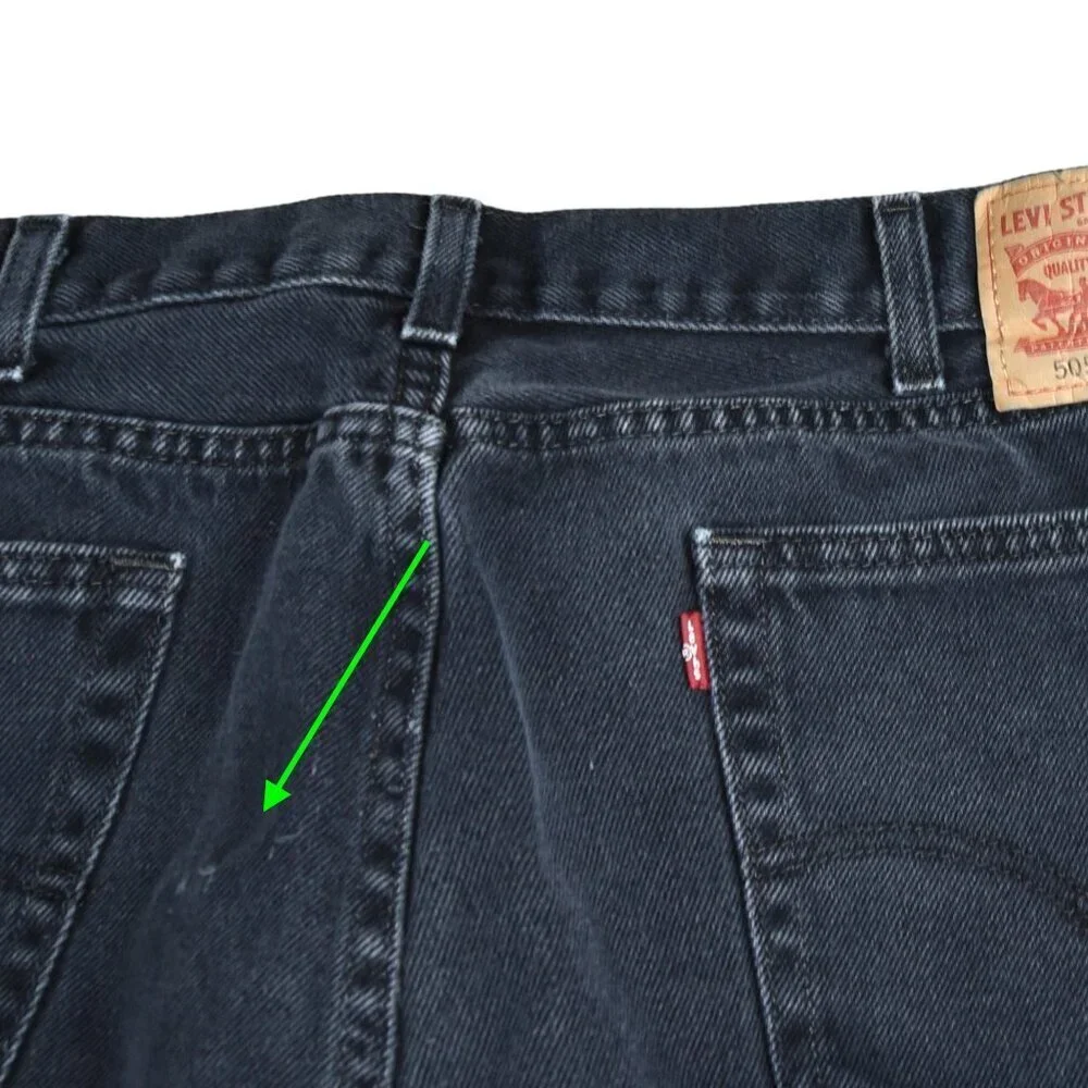 Levi's Men's 505 Size 40x32 Faded Washed Out Black Denim Jeans Grunge Rugged